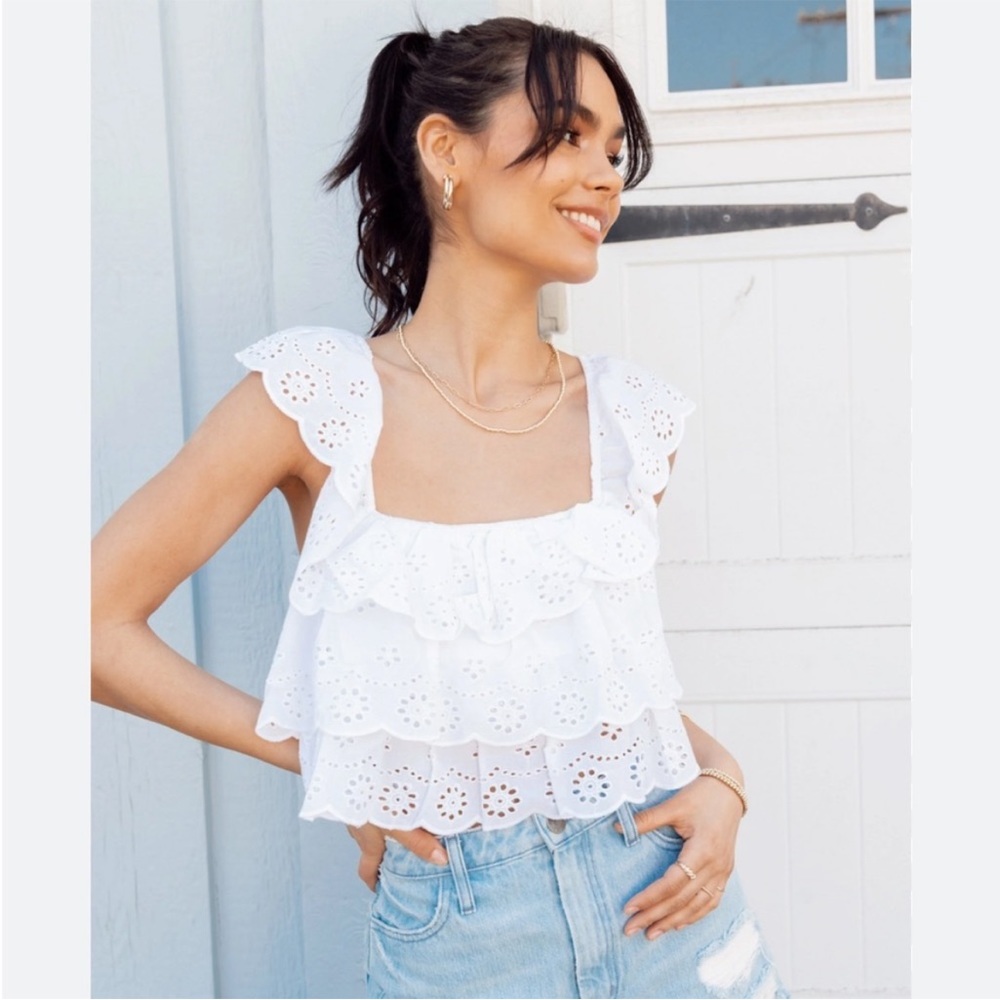 Show me your mumu white girly top